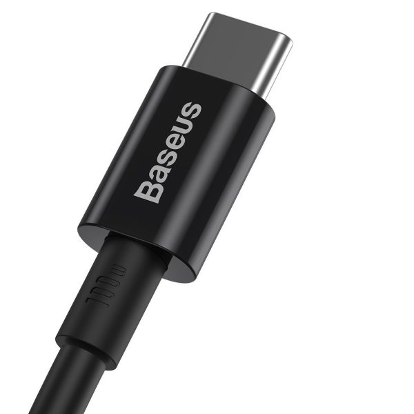 Superior USB -C kabeļa kabelis - USB -C Ātra uzlāde 100W 5A 2M - melns