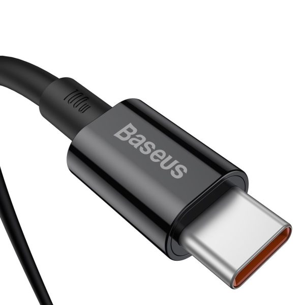 Superior USB -C kabeļa kabelis - USB -C Ātra uzlāde 100W 5A 2M - melns