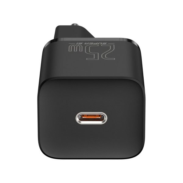 Super Fast USB -C 25W Power Piegādes ātras uzlādes lādētājs - melns