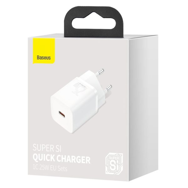Super ātrs USB -C 25W barošanas piegāde Ātrā uzlādes lādētājs - balts