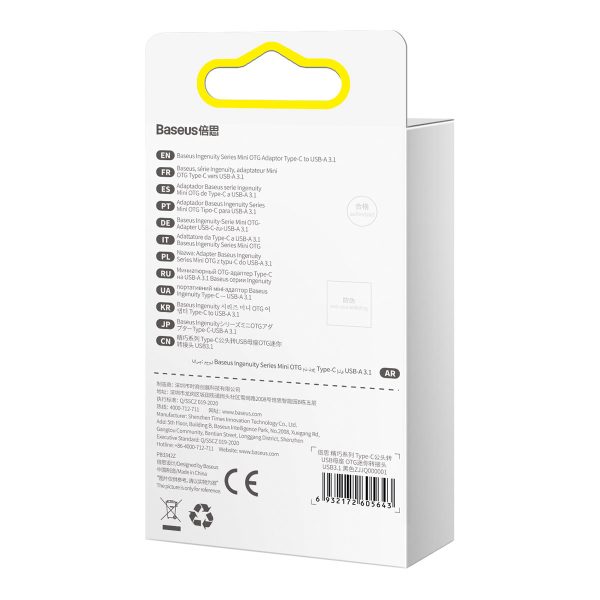 Adaptera adapteris Ingenouby sērija no USB-C līdz USB-A 3.2 Gen 1-Black