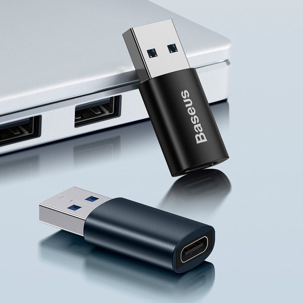 Adaptera adapteris Ingenouby sērija ar USB 3.1 OTG uz USB -C - melnu