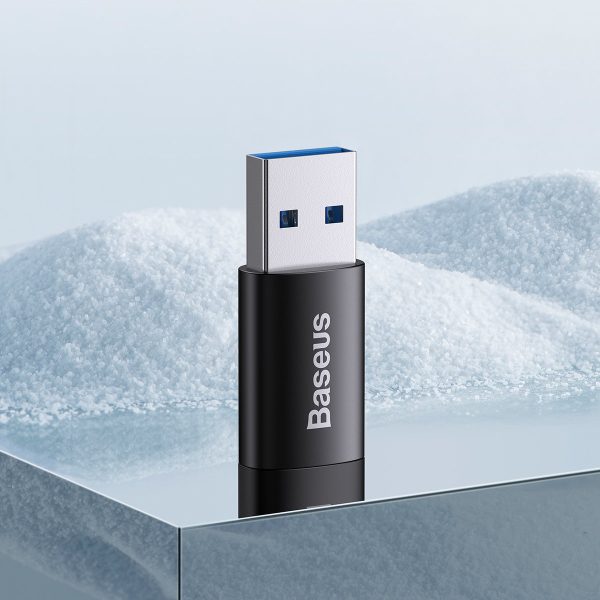 Adaptera adapteris Ingenouby sērija ar USB 3.1 OTG uz USB -C - melnu