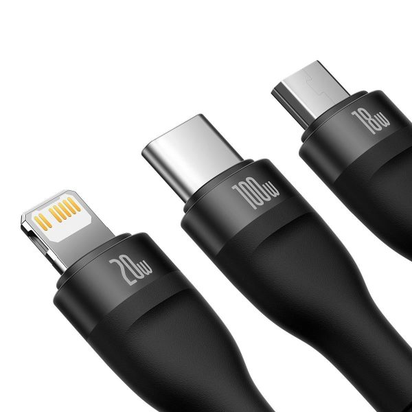Cable 4in1 USB+USB-C USB-C / iPhone Lightning / Micro USB 1,2m-Black