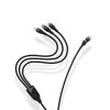 Cable 4in1 USB+USB-C USB-C / iPhone Lightning / Micro USB 1,2m-Black