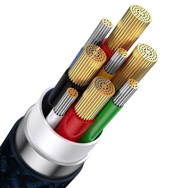 Cable 4in1 USB+USB-C USB-C / iPhone zibens / mikro USB 1,2m-blue