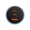 Pro USB-A Car Charger + 2x USB-C 65W QC4.0-Blue