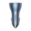 Pro USB-A Car Charger + 2x USB-C 65W QC4.0-Blue
