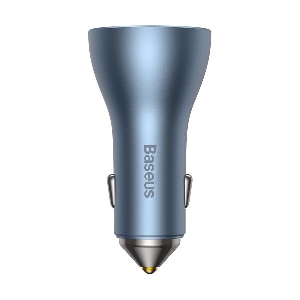 Pro USB-A Car Charger + 2x USB-C 65W QC4.0-Blue