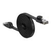 PatchCord RJ45 ātrums seši 1000Mbps 2m - melns
