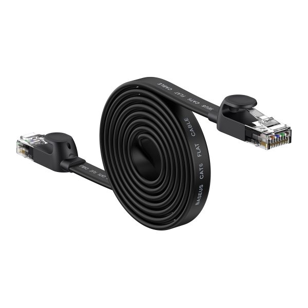 PatchCord RJ45 ātrums seši 1000Mbps 2m - melns