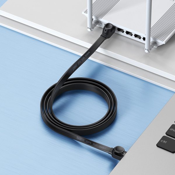 PatchCord RJ45 ātrums seši 1000Mbps 15m - melns