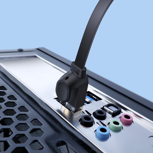PatchCord RJ45 ātrums seši 1000Mbps 15m - melns