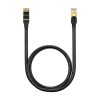 Ātrs PatchCord RJ45 Cat 7 10Gbps 1M tīkla kabelis - melns