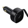 2in1 USB -C -C + iPhone Lightning automašīnas lādētājs 75cm 30W kabelis -melns