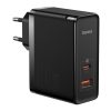 Ātrs Universal Gan5 Pro USB -C / USB 100W tīkla lādētājs - melns