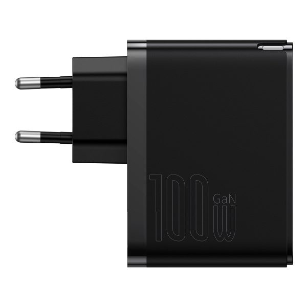 Ātrs Universal Gan5 Pro USB -C / USB 100W tīkla lādētājs - melns