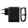 Ātrs Universal Gan5 Pro USB -C / USB 100W tīkla lādētājs - melns