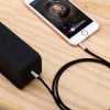 Kabeļa stereo yiven M30 Aux 3,5 mm mini ligzda 1,5 m - sudraba -BLACK