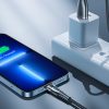 Kabeļa kabelis ar inteliģentu USB -A slēdzi - iPhone zibens 1,2 m - melns