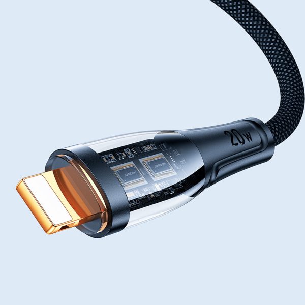 Kabeļa kabelis ar inteliģentu USB -C slēdzi - iPhone zibens 1,2 m - melns