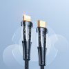 Kabeļa kabelis ar inteliģentu USB -C slēdzi - iPhone zibens 1,2 m - melns