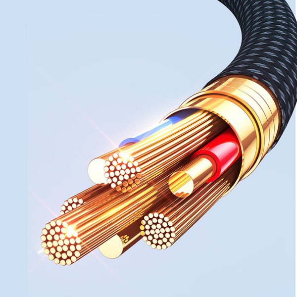 Kabeļa kabelis ar inteliģentu USB -C slēdzi - iPhone zibens 1,2 m - melns