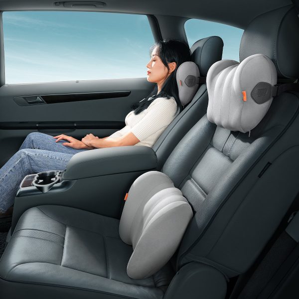 Automašīnu spilvens automašīnas galvas balsts Comfortride kaklam - pelēks