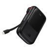 PowerBank 1000MAH USB USB-C iphone zibens + USB-C kabelis-melns