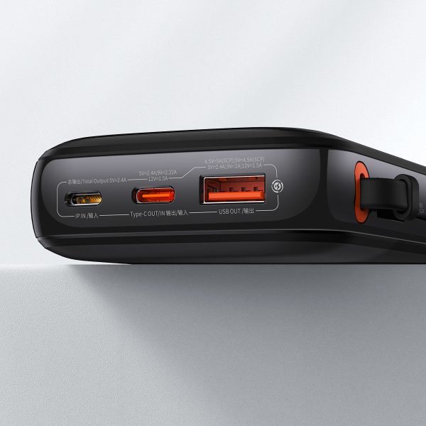 PowerBank 1000MAH USB USB-C iphone zibens + USB-C kabelis-melns