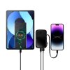 PowerBank 1000MAH USB USB-C iphone zibens + USB-C kabelis-melns