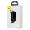 PowerBank 1000MAH USB USB-C iphone zibens + USB-C kabelis-melns