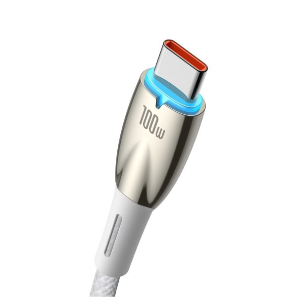 Kabelis Kabelis ātrai uzlādēšanai Glimmer USB -A - USB -C 1M - balts