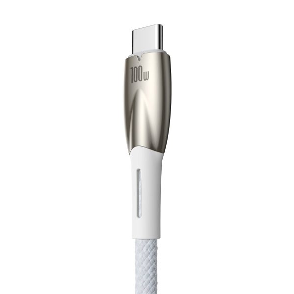 Kabelis Kabelis ātrai uzlādēšanai Glimmer USB -A - USB -C 1M - balts