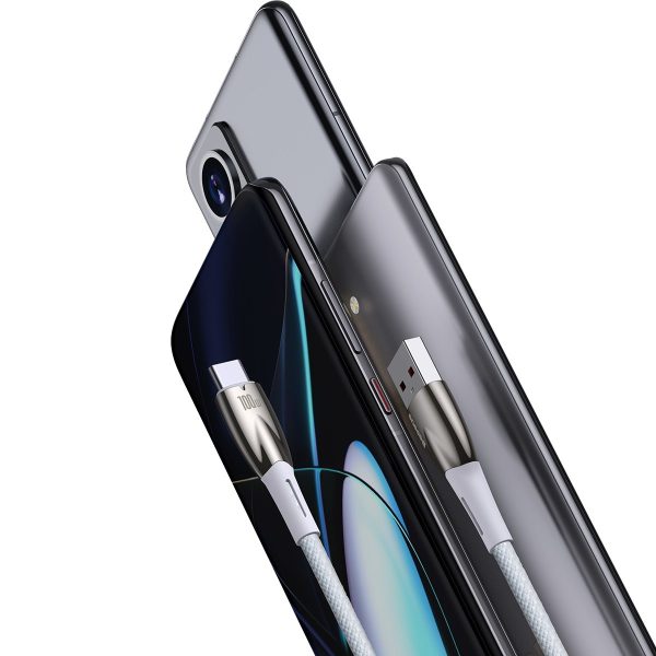 Kabelis Kabelis ātrai uzlādēšanai Glimmer USB -A - USB -C 1M - balts