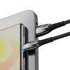 Kabelis Fast Glimmer USB -A - USB -C 2M - melns kabelis
