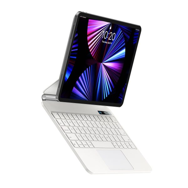 Tastatūra un skārienpaliktnis iPad Pro 12.9 '' + magnētiskā korpusa spožums - balts