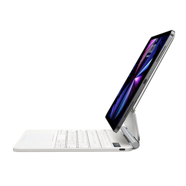 Tastatūra un skārienpaliktnis iPad Pro 12.9 '' + magnētiskā korpusa spožums - balts