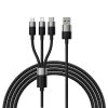 Kabelis Kabelis Starspeed 3in1 USB - Micro USB / iPhone zibens / USB -C 1