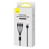Kabelis Kabelis Starspeed 3in1 USB - Micro USB / iPhone zibens / USB -C 1,2m - melns