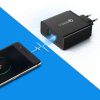 2x USB -A 36W QC3.0 tīkla lādētājs - melns
