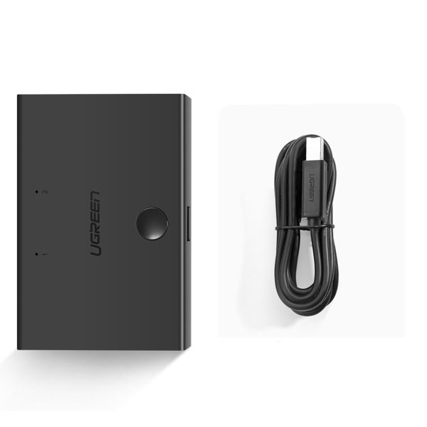 Slēdzis adapteris slēdzis 2x USB -B - USB -A - melns