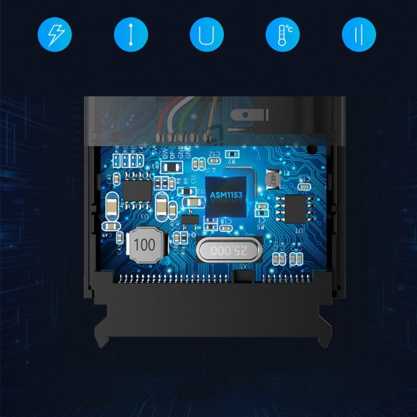 HDD adaptera kabelis un SSD SATA 2,5 '' / 3,5 '' USB no 3.0 līdz 12TB - melns