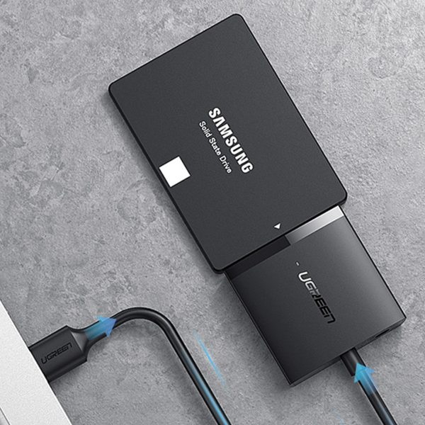 HDD adaptera kabelis un SSD SATA 2,5 '' / 3,5 '' USB no 3.0 līdz 12TB - melns