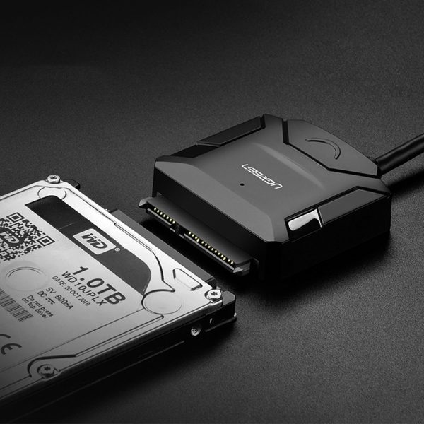 Adapteris HDD un SSD SATA 2,5 '' / 3,5 '' USB no 3.0 līdz 4TB - melns