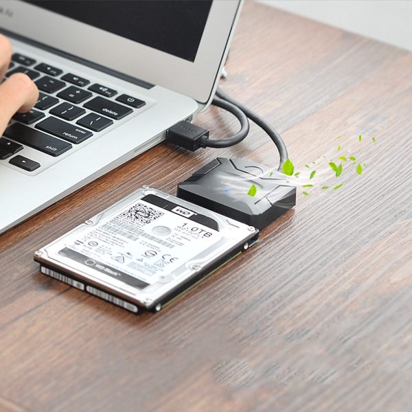 Adapteris HDD un SSD SATA 2,5 '' / 3,5 '' USB no 3.0 līdz 4TB - melns