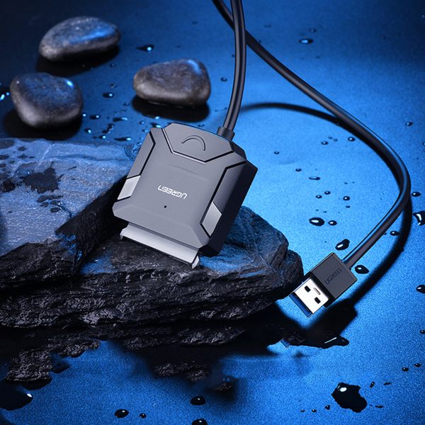 Adapteris HDD un SSD SATA 2,5 '' / 3,5 '' USB no 3.0 līdz 4TB - melns