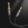 Aux mini Jack Aux mini kabeļa kabelis 3,5 mm 1m - melns