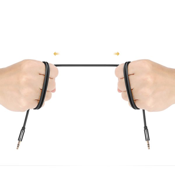 Aux mini Jack Aux mini kabeļa kabelis 3,5 mm 1m - melns