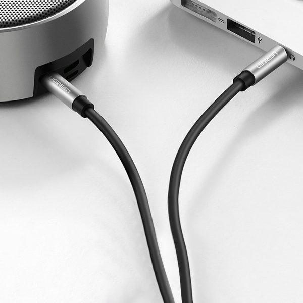 Aux mini Jack Aux mini kabeļa kabelis 3,5 mm 1m - melns